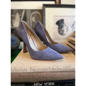 Edelman Violet Suede Pointed Toe Pump